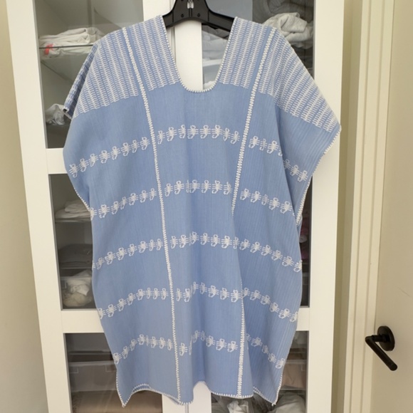 PIPPA HOLT, Kaftan No.121, Blue/White, Mini Sun Dress, ONE SIZE, PRISTINE - Picture 7 of 7